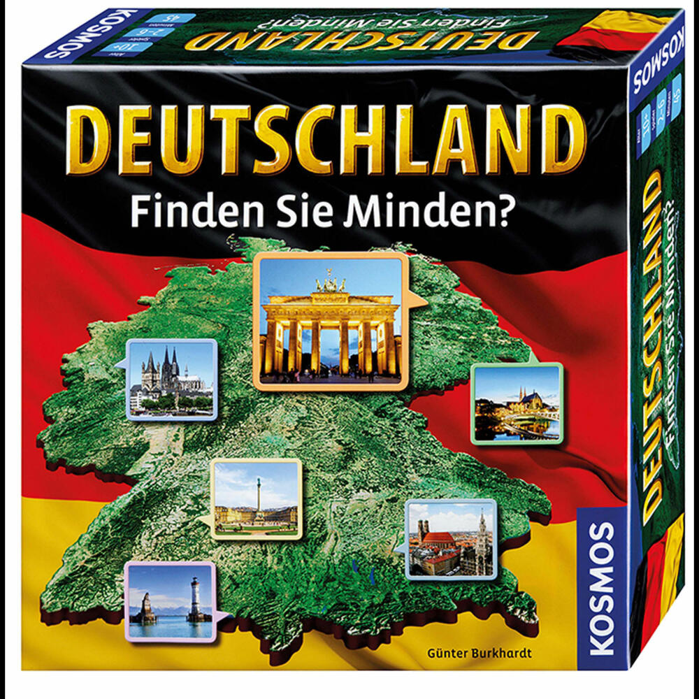 KOSMOS Family Games Germany, Knowledge Game, Geography, Geography Game, from 10 years, 692797
