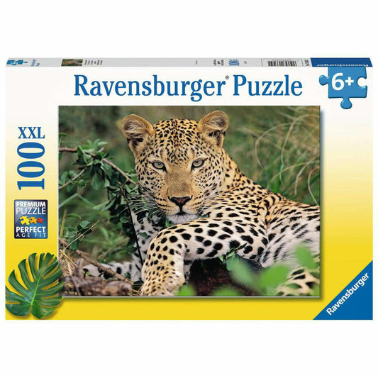 Ravensburger children's puzzle Vio the Leopard, children's puzzle, puzzles, 100 pieces XXL, from 6 years, 13345