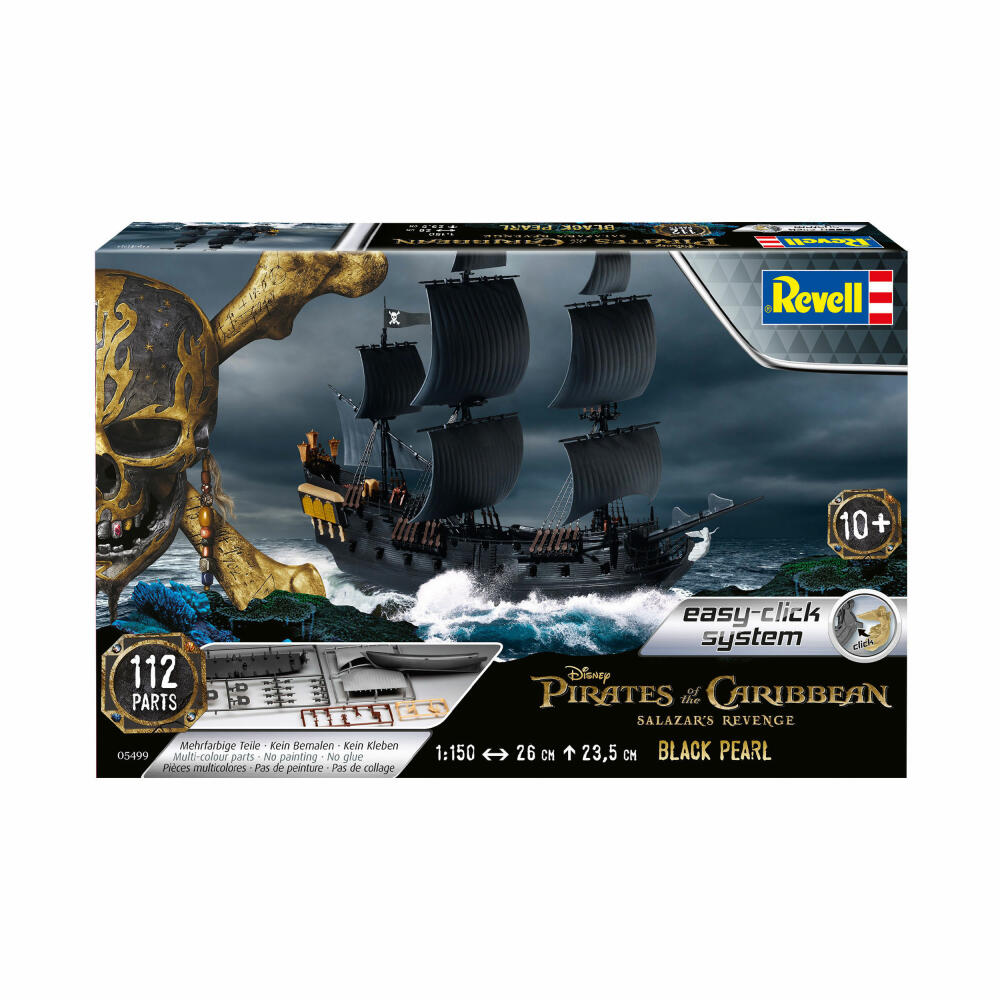 Revell Modellbausatz Black Pearl, Schiff, Easy Click System, ohne Kleben, 112 Teile, ab 10 Jahren, 05499