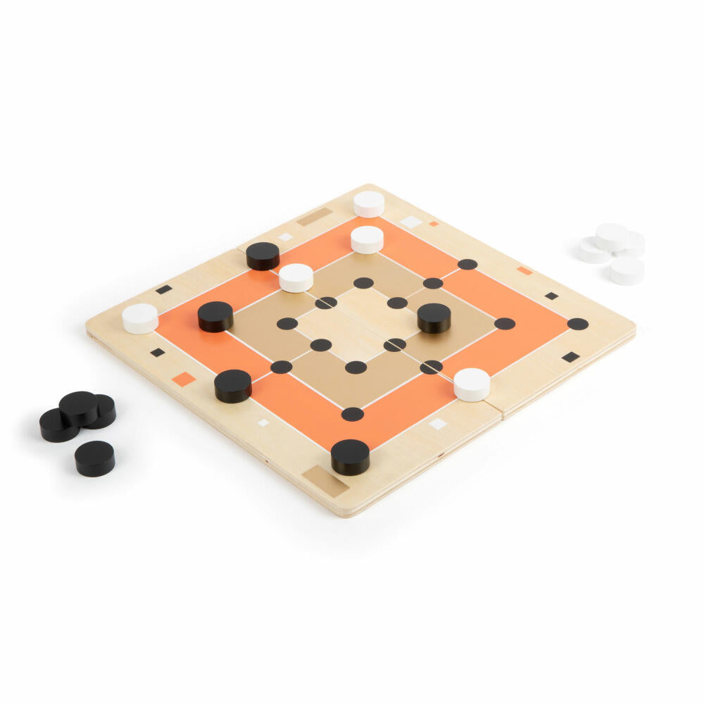 Legler small foot Mühle und Solitär Gold Edition, Brettspiel, Gesellschaftsspiel, Spiele Klassiker, 12220