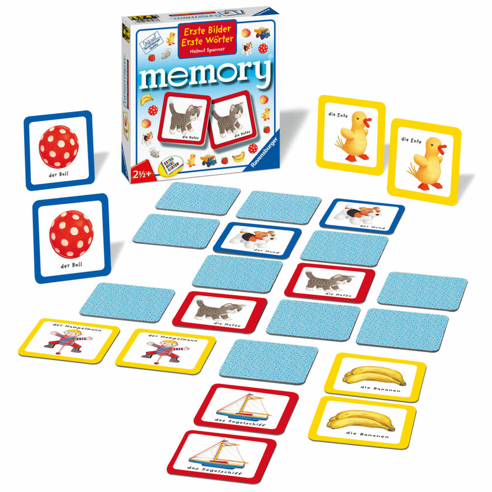 Ravensburger Funny Children's Games First Pictures-First Words memory, memory game, card game, children's game, 88688