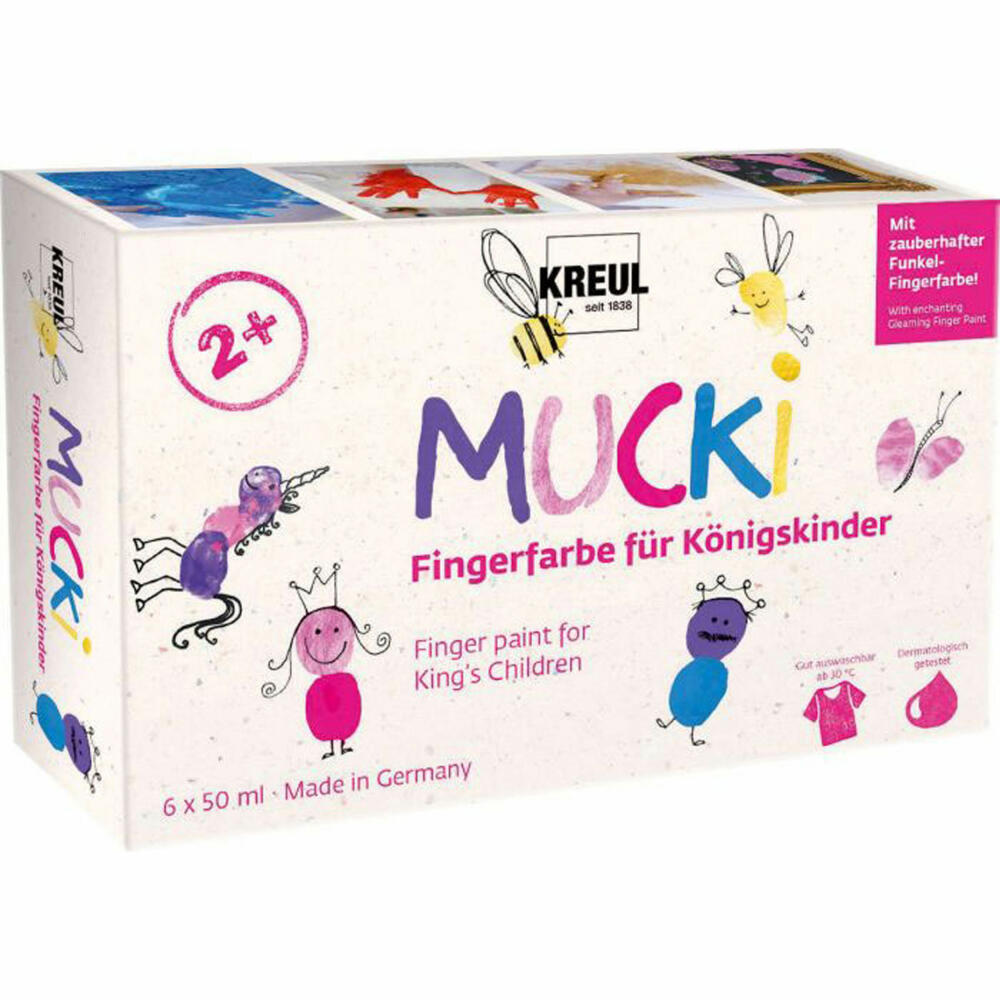 C. KREUL MUCKI Finger Paint for Königskinder Set of 6 50 ml
