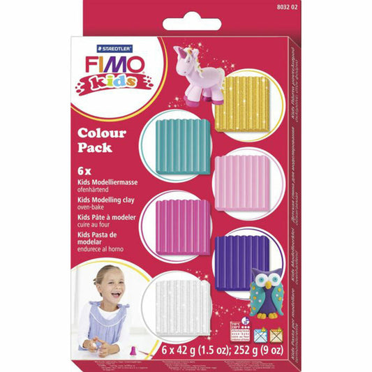 STAEDTLER Fimo kids Girlie, 6 x 42 g, self-service box