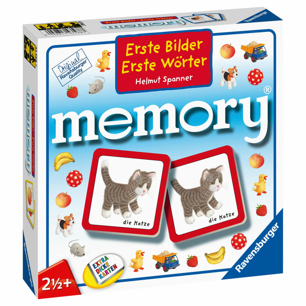Ravensburger Funny Children's Games First Pictures-First Words memory, memory game, card game, children's game, 88688