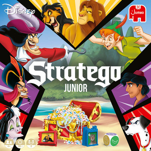 Jumbo Games Stratego Junior Disney, family game, children's game, parlor game, board game, 19803