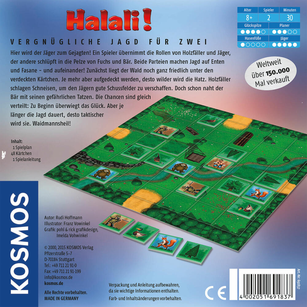 KOSMOS Halali! Fun hunt for two, hunting game, hunting game, ages 8 and up, 691837