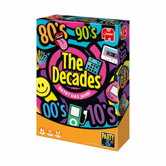 Jumbo Games The Decades, party game, board game, guessing game, quiz, quiz game, 19830