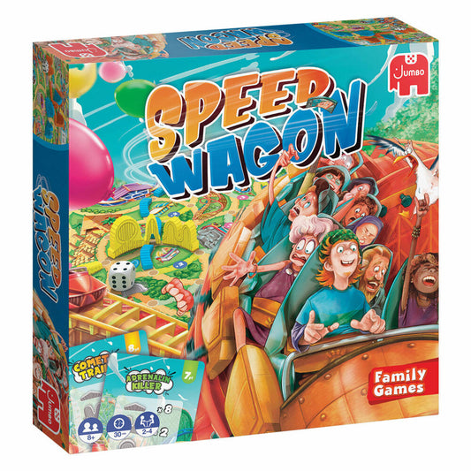 Jumbo Games Speedwagon, board game, family game, ages 8 and up, 19825
