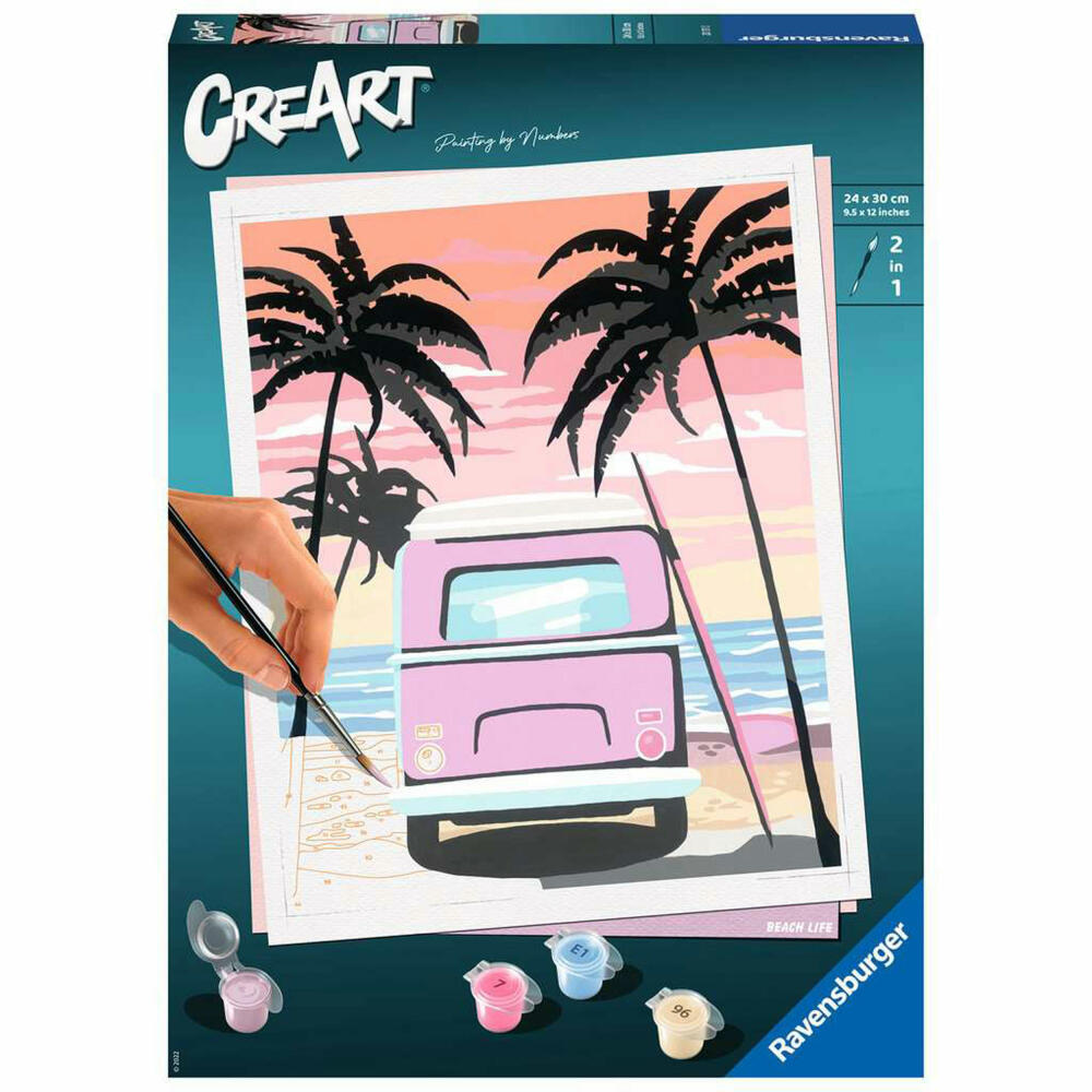 Ravensburger CreArt Beach Life, Malen nach Zahlen, Malset, Malvorlage, Malen, 20131