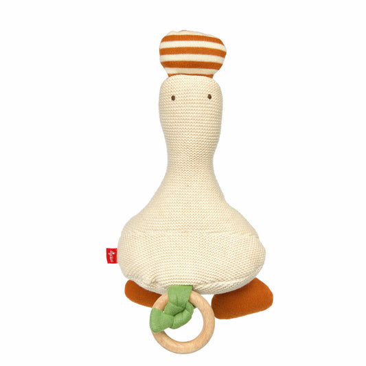sigikid Knitted Love Knitted Grasping Toy Goose, Grasping Toy, Baby Toy, Baby Toy, Cotton, 39676