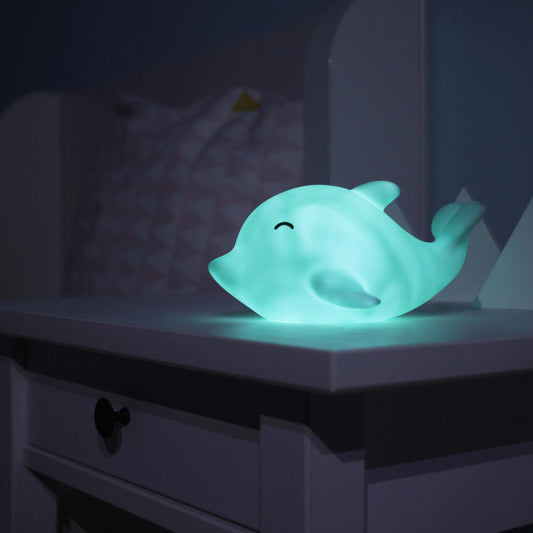 reer lumilu Sea Life Delfin, Nachtlicht, Schlummerlicht, Beruhigungslicht, LED, Timer, 52293