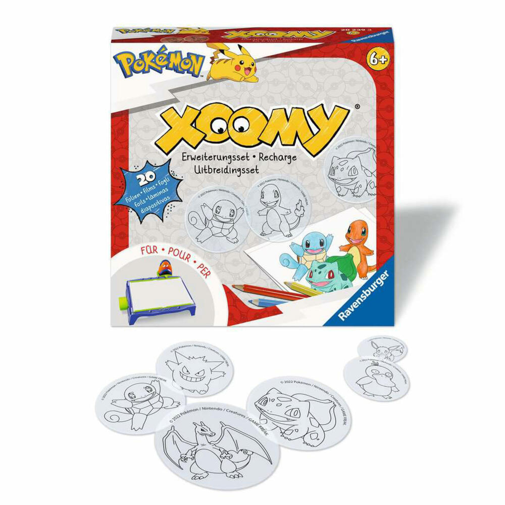 Ravensburger Xoomy Pokémon Refill, Erweiterungsset, Malvorlage, Motivfolien, Folien, 20239