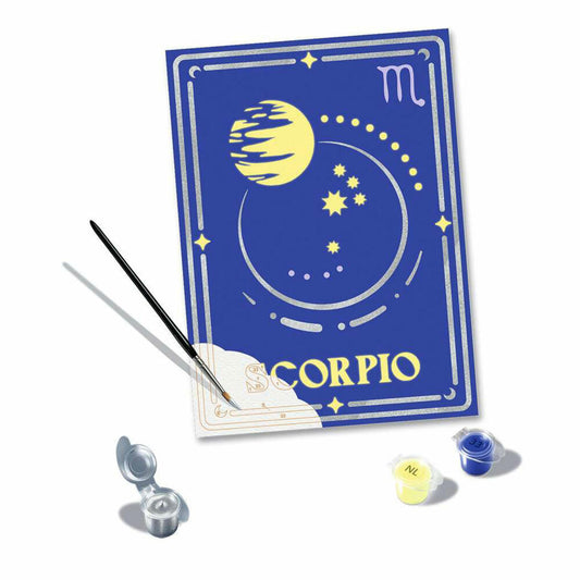 Ravensburger CreArt Sternzeichen Zodiac Sign Skorpion, Malen nach Zahlen, Malset, Malvorlage, Malen, 23740