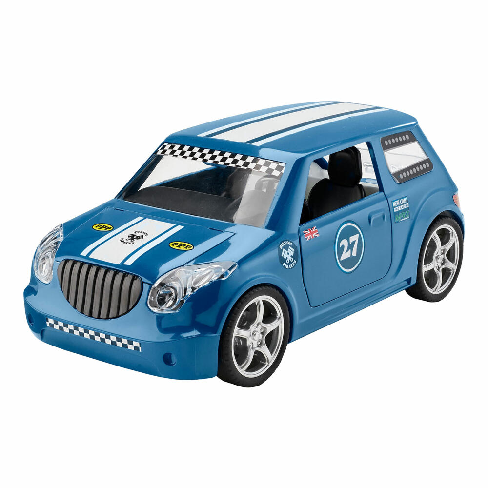 Revell Junior Kit Pull Back Rallye Car, Rennauto, Blau, Modellbausatz für Kinder, 36 Teile, ab 4 Jahren, 00834