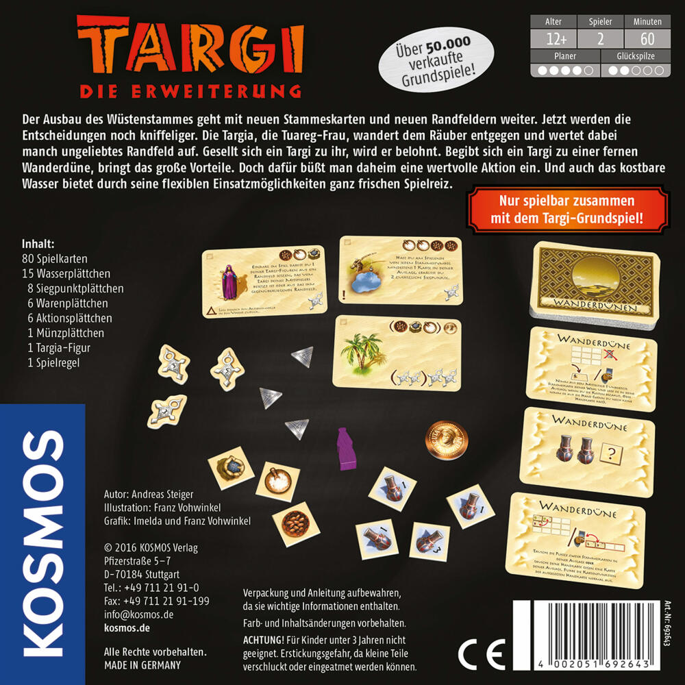 KOSMOS Targi - The Expansion, Card Game, Strategy Game, Game for Two, Ages 12 and Up, 692643