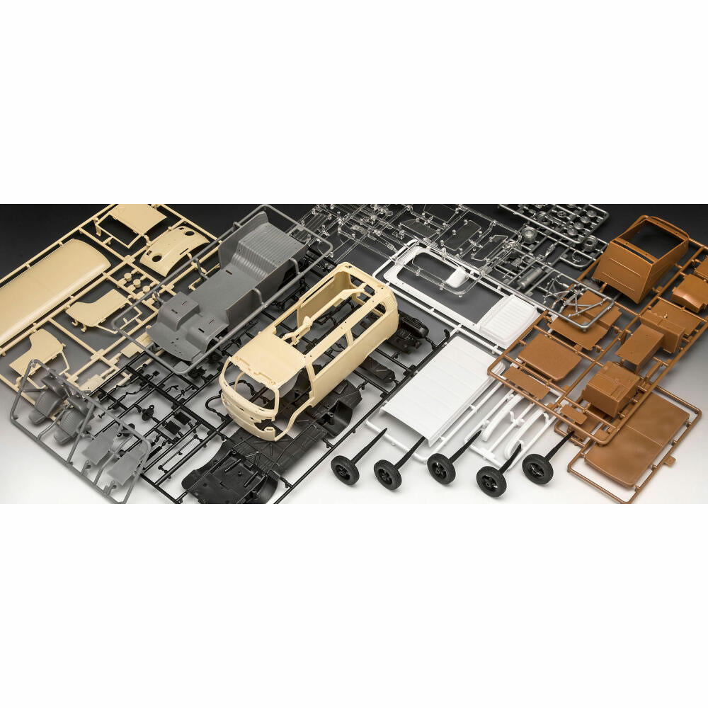 Revell Bausatz VW T2 Camper, Modellbausatz, Easy Click System, ohne Kleben, 112 Teile, ab 10 Jahre, 07676