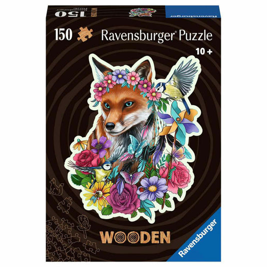 Ravensburger Wooden Puzzles Colorful Fox, Puzzle, Wooden Puzzle, Children, 150 Pieces, 17512