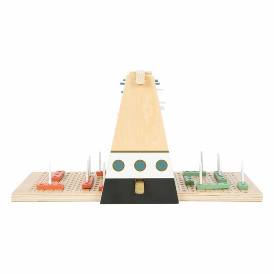 Legler Strategiespiel Regatta Gold Edition, Seeschlacht, Brettspiel, Schiffe, Holz, 12221
