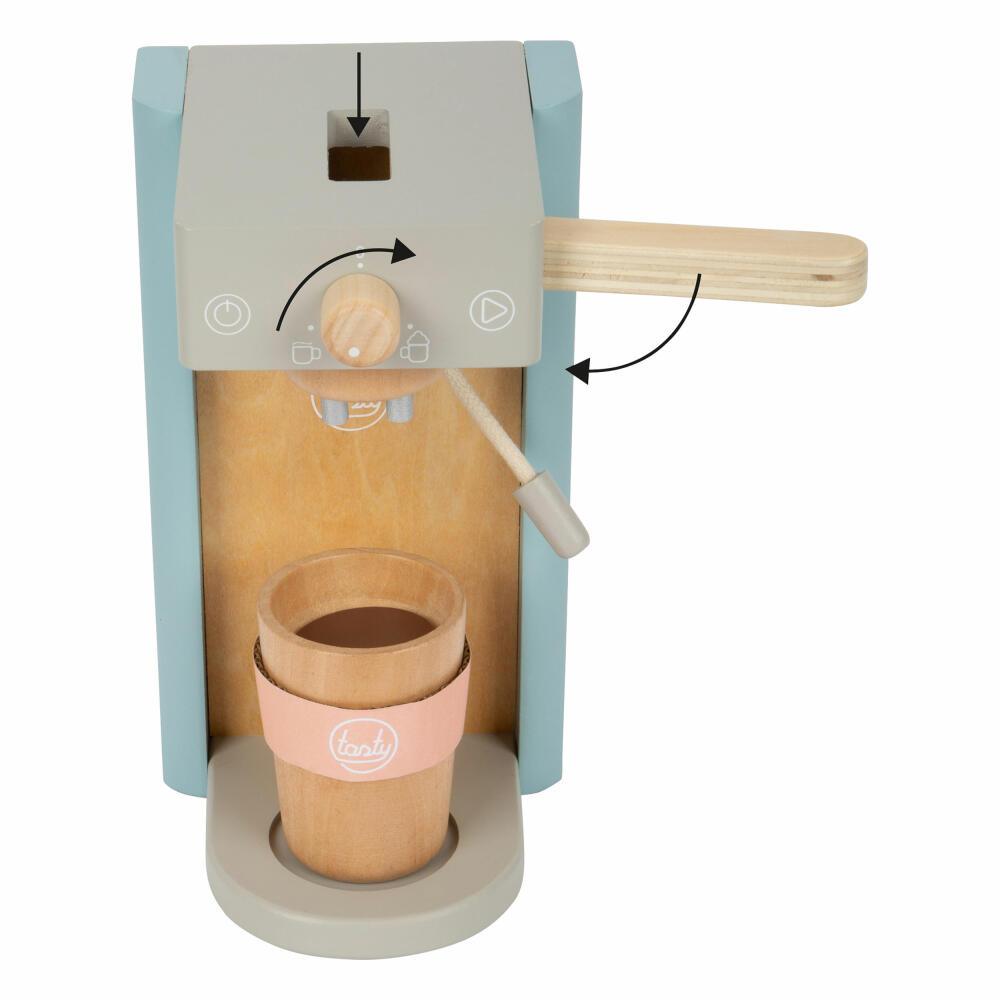 Legler Kaffeemaschinen-Set tasty, Küchenspielzeug, Kaufladen Zubehör, Holz, 12247