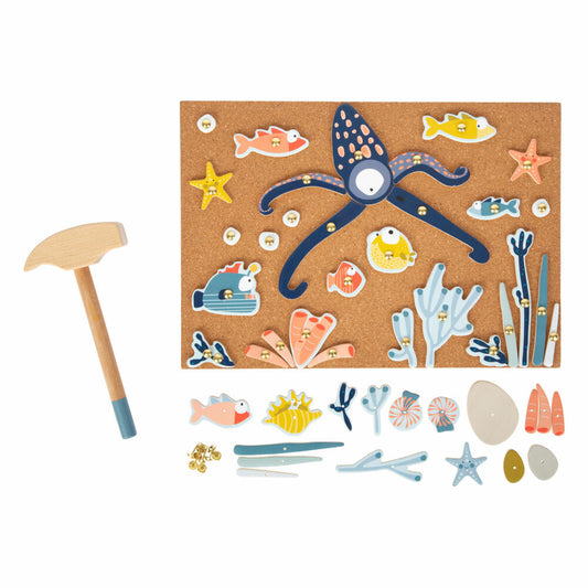 Legler Hämmerchenspiel Sealife, Nagelspiel, Kreativspiel, Spielzeug, ab 3 Jahre, 12263