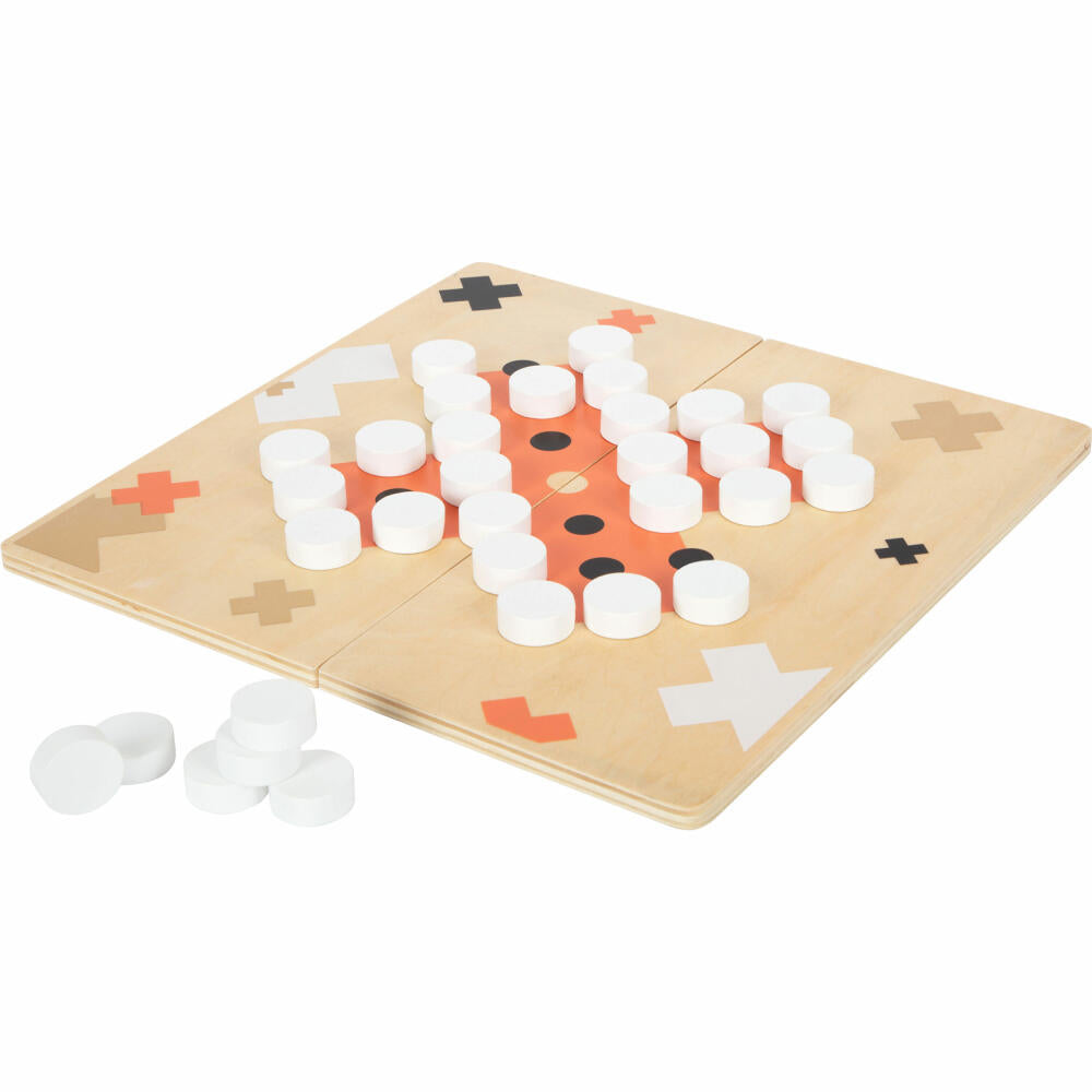 Legler small foot Mühle und Solitär Gold Edition, Brettspiel, Gesellschaftsspiel, Spiele Klassiker, 12220