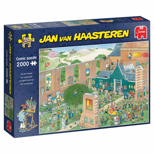 Jumbo Spiele Jan van Haasteren - Kunstmarkt, Puzzle, Erwachsenenpuzzle, Puzzlespiel, 2000 Teile, 20023