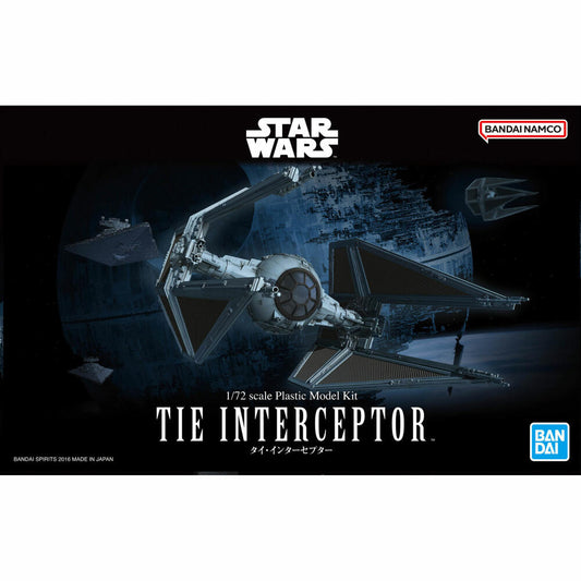 Revell model kit Bandai Star Wars TIE Interceptor, spaceship, 53 parts, 01212