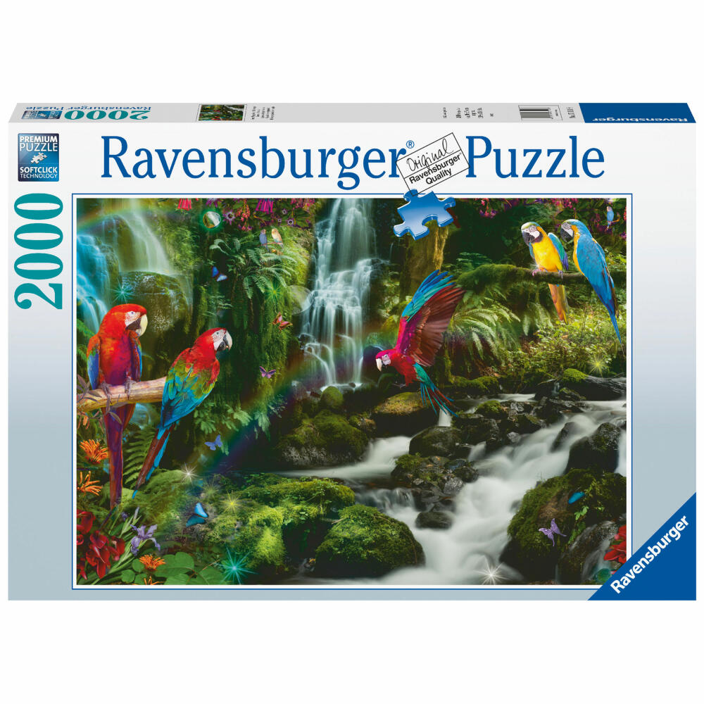 Ravensburger Bunte Papageien im Dschungel, Erwachsenenpuzzle, Puzzle, 2000 Teile, 17111