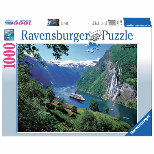 Ravensburger Puzzle Norwegian Fjord, Adult Puzzle, Adult Puzzles, Premium Puzzle, Standard Format, 1000 Pieces, 15804 1