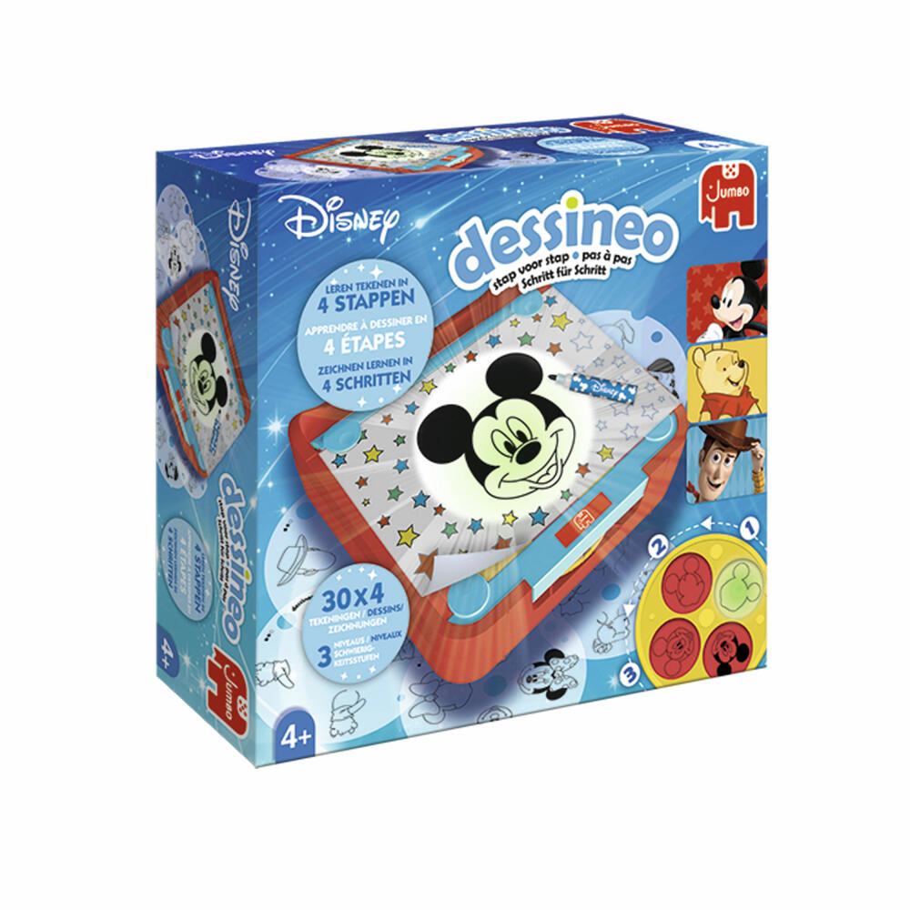 Jumbo Spiele dessineo Zeichnen lernen Disney, Malen, Maltafel, Malvorlagen, ab 4 Jahre, 19861