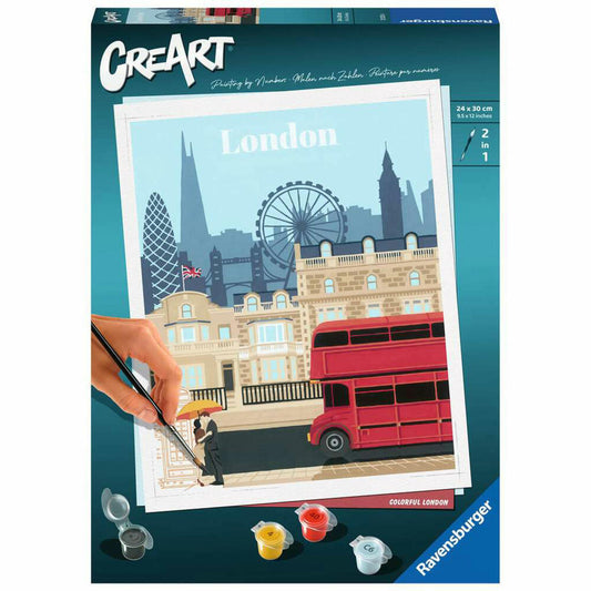 Ravensburger Malen nach Zahlen Colorful London, Malset, Malvorlage, Malen, 23525
