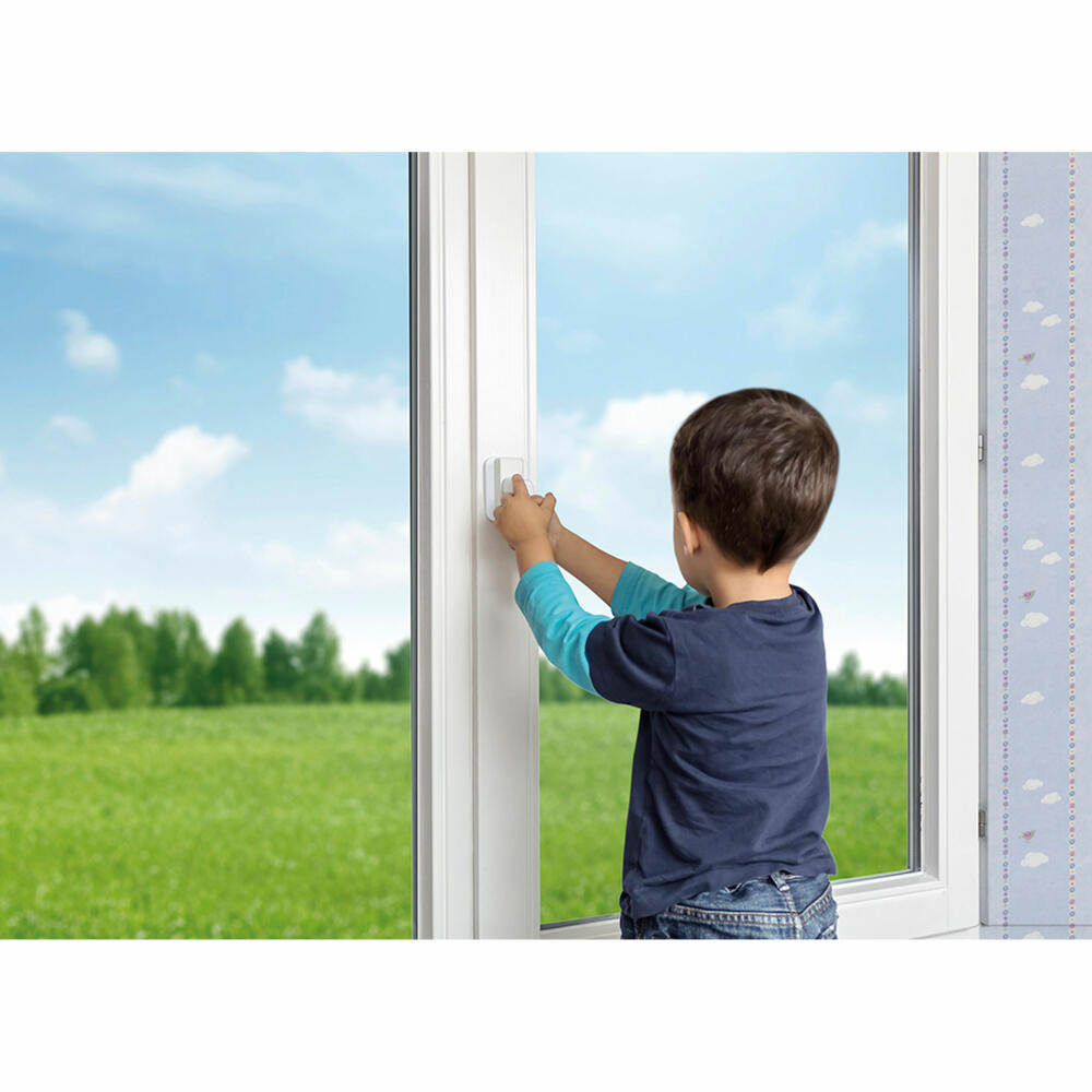reer WinLock Fenstersicherung / Balkontürsicherung, 3er Set, Sicherung Fenster, Türsicherung, Balkon, Kinder Sicherheit, Weiß, 70060