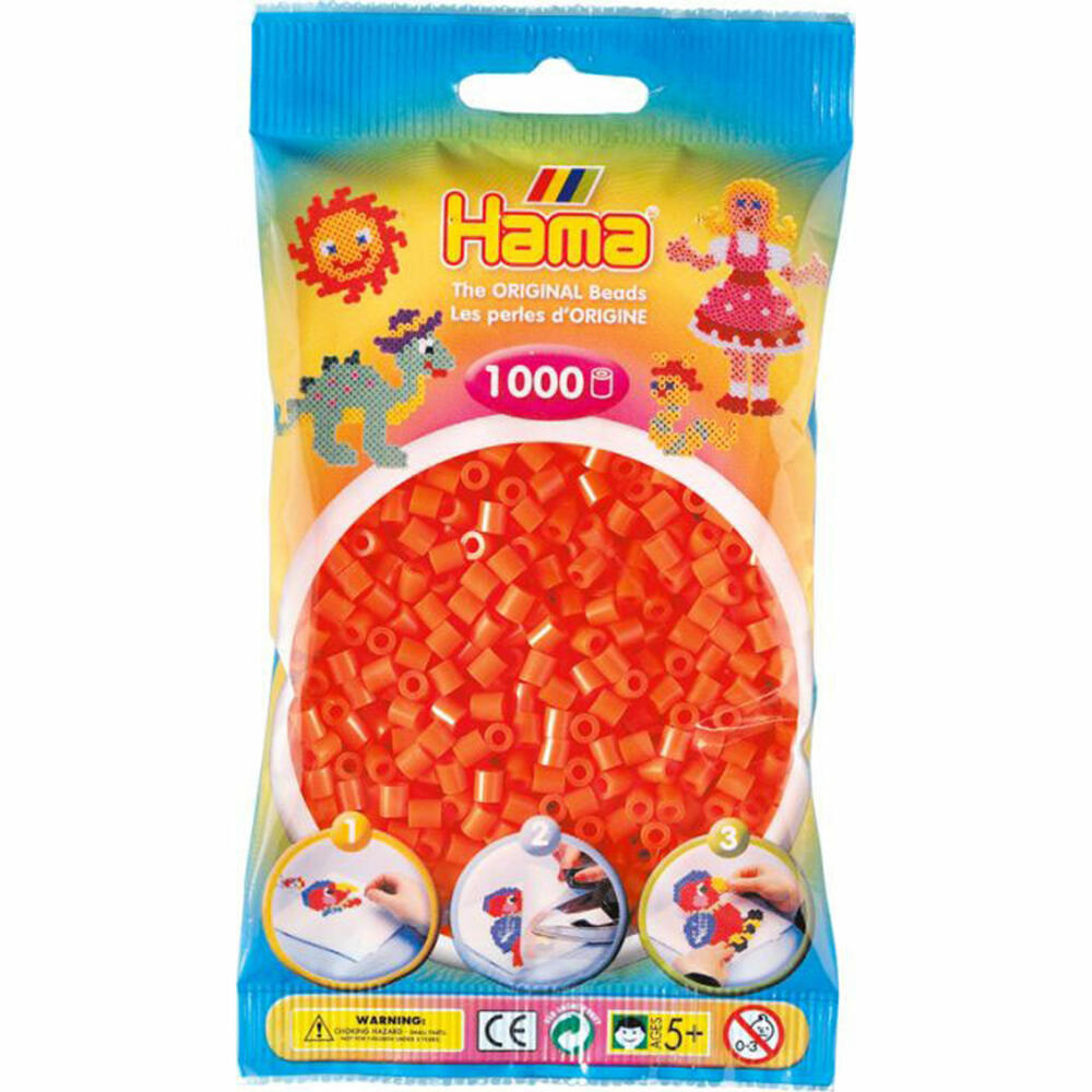 Hama iron-on beads, orange, 1,000 pieces
