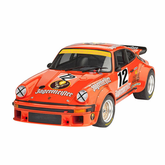 Revell Modellbausatz Geschenkset Jägermeister Motor Sport 50th Anniversary, Porsche 911, Rennwagen, Modell Bausatz, 104 Teile, ab 12 Jahre, 05669