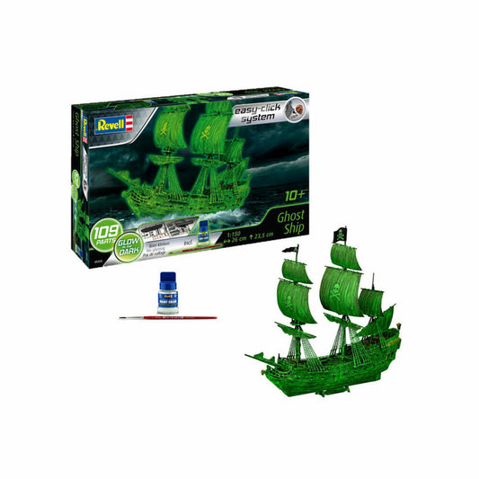 Revell Modellbausatz Geisterschiff mit Nachtleuchtfarbe, Easy Click System, ohne Kleben, 109 Teile, ab 10 Jahren, 05435