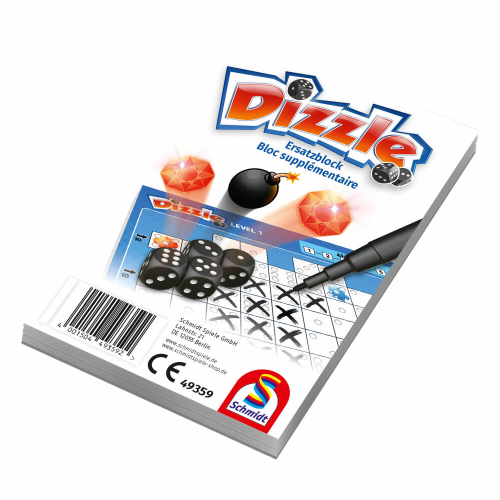 Schmidt Spiele Family Game Dizzle Replacement Block, Replacement Block for Dice Game, 49359