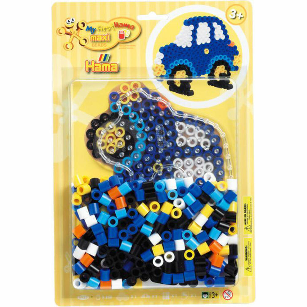 Hama Iron-On Beads Maxi - Blister Set Car - 1 pegboard car, 250 beads