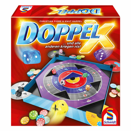Schmidt Spiele Doppel X, dice game, board game, parlor game, 3 to 8 players, 49339