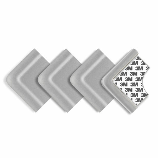 reer Eckenschutz Soft, 4er Set, Ecken Schutz, Kantenschutz, Stoßschutz, Kinder Sicherung, Grau, 82031