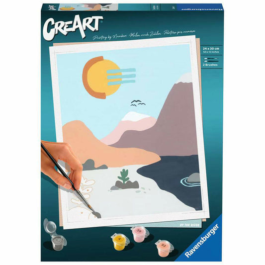 Ravensburger CreArt By the River, Malen nach Zahlen, Malset, Malvorlage, Malen, 23641