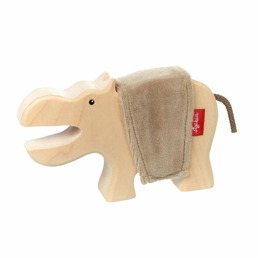 sigikid Cudly Wudly wooden animal hippo, wooden figure, toy figure, wooden toy, toy, decoration, 39507