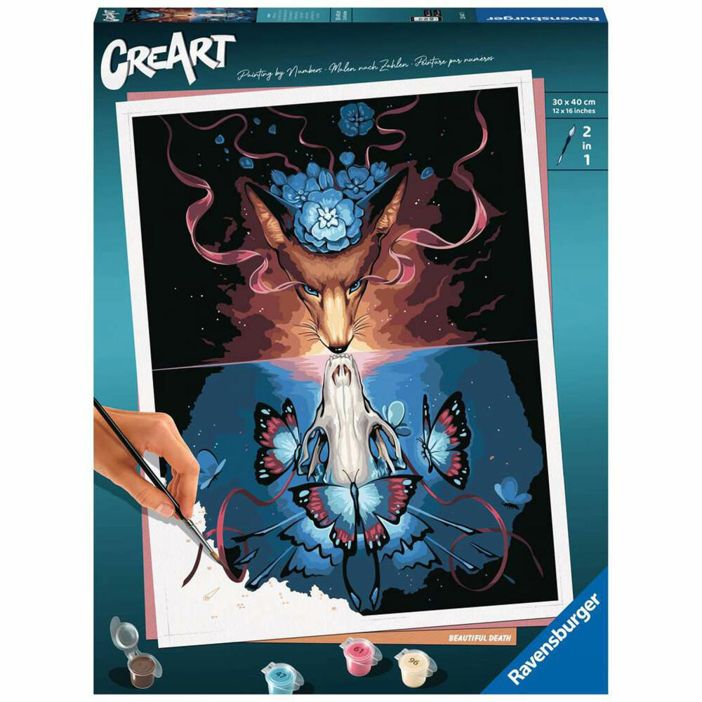 Ravensburger CreArt Beautiful Death, Malen nach Zahlen, Malset, Malvorlage, Malen, 23647