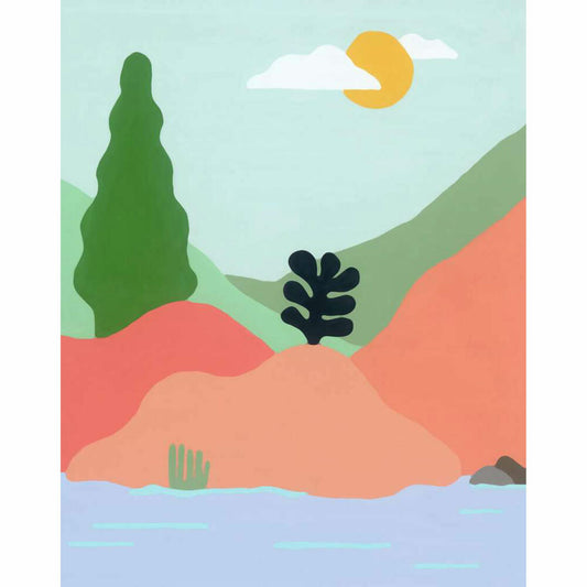 Ravensburger CreArt At the Lake, Paint by Numbers, Painting Set, Coloring Page, Painting, 23642