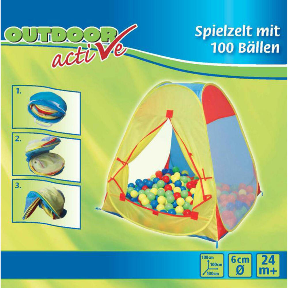 Outdoor active tent with 100 balls