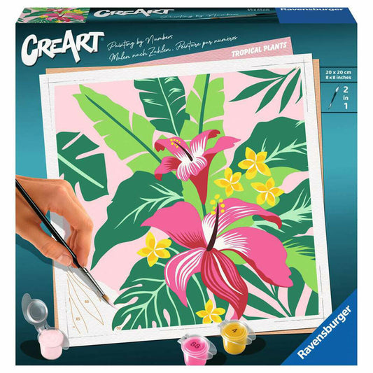 Ravensburger CreArt Tropical Plants, Malen nach Zahlen, Malset, Malvorlage, Malen, 23728