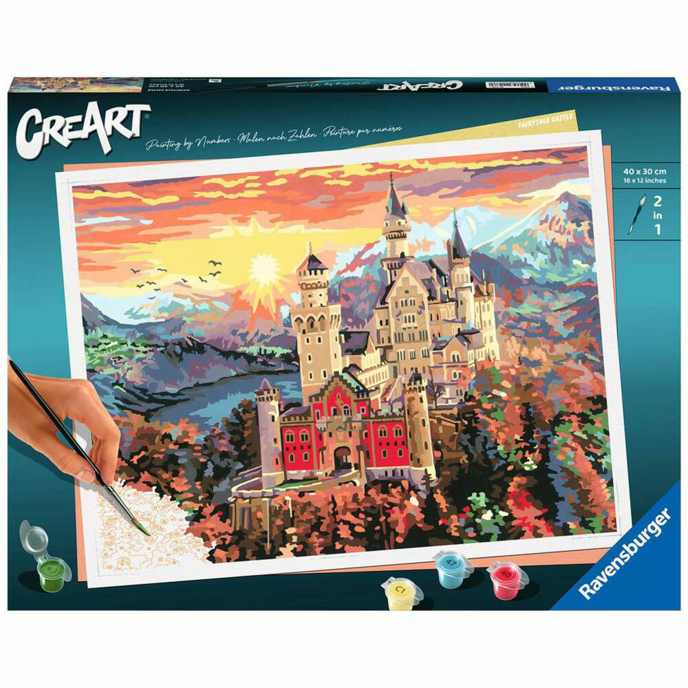 Ravensburger CreArt Fairytale Castle, Malen nach Zahlen, Malset, Malvorlage, Malen, 20278