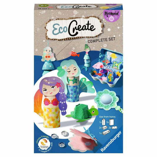 Ravensburger EcoCreate Mermaids, Upcycling, DIY, Bastelset, Bastel Set, Basteln, 18447