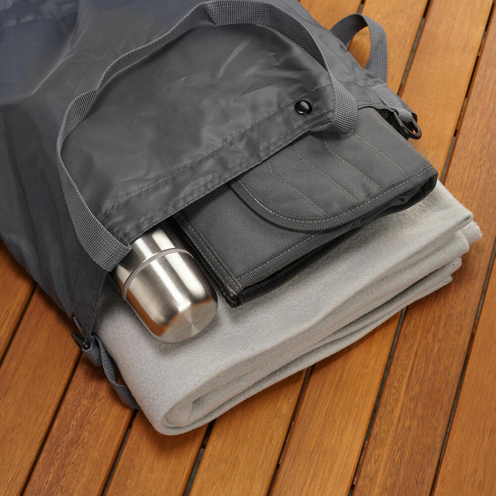 reer Growing Kinderwagen-Einkaufstasche, Einkaufstasche, Kinderwagen Tasche, Shopper, Klett, Polyester, Grau, 84211