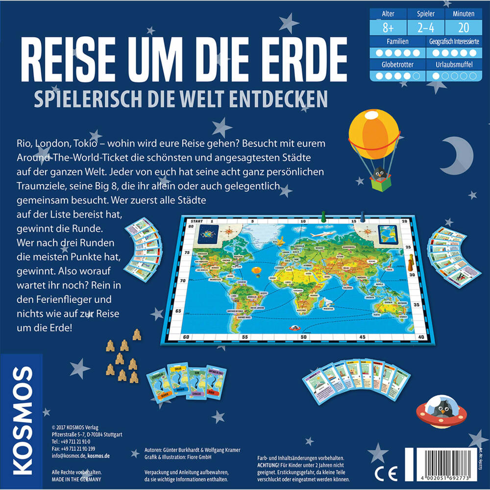 KOSMOS Journey around the World, Geography Game, Geography Geography Game, from 8 years, 692773