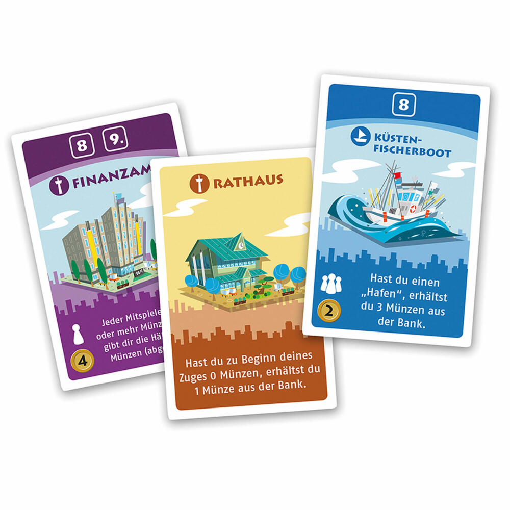KOSMOS Family Games Machi Koro - Big City Expansion, Expansion to the Basic Game, Card Game, City Building, Game, Ages 8 and Up, 692568